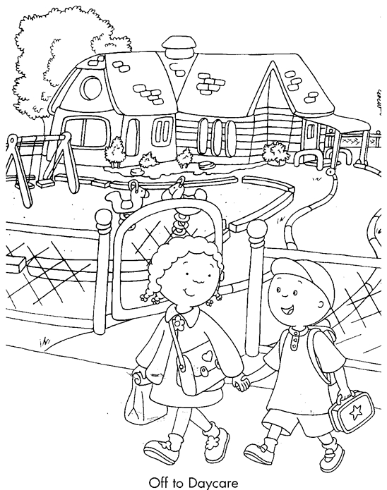 Caillou en train de jouer avec son ballon dans le jardin