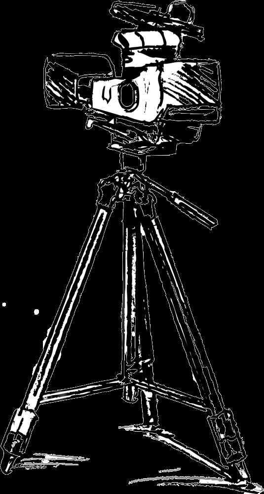 Coloriage d'une caméra vidéo sur fond neutre