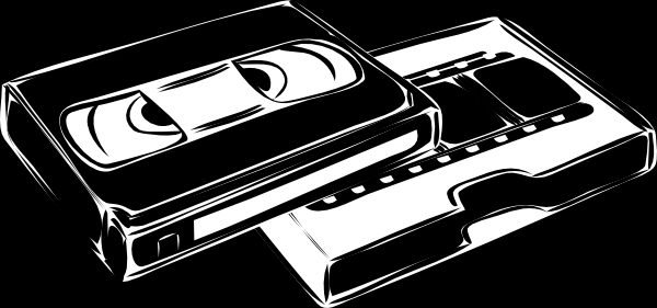 Coloriage d'une caméra vidéo sur fond blanc