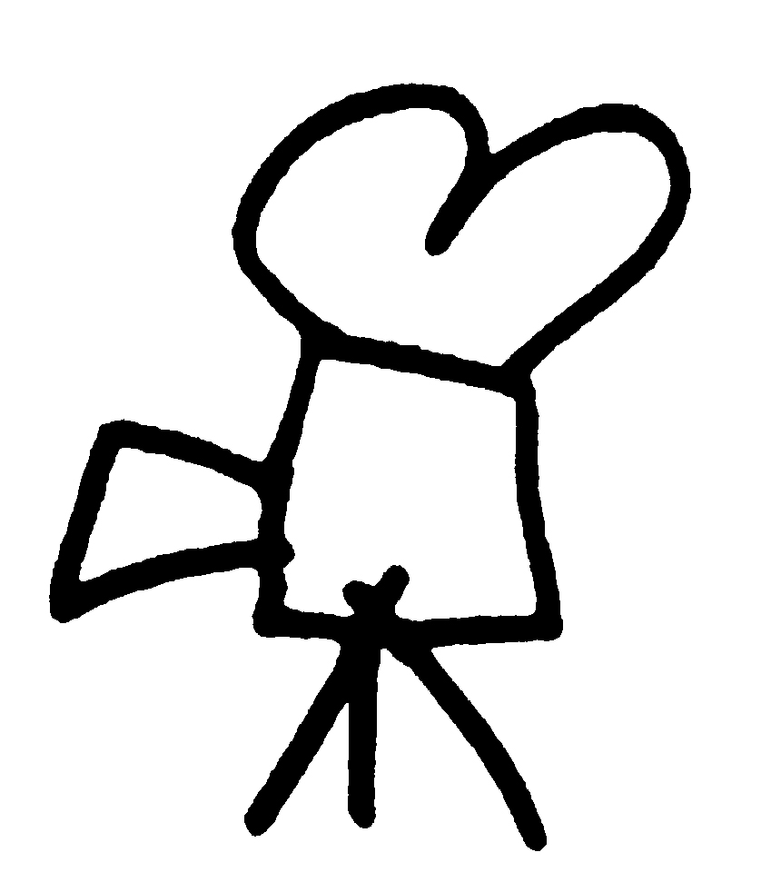 Coloriage d'une caméra vidéo sur fond simple