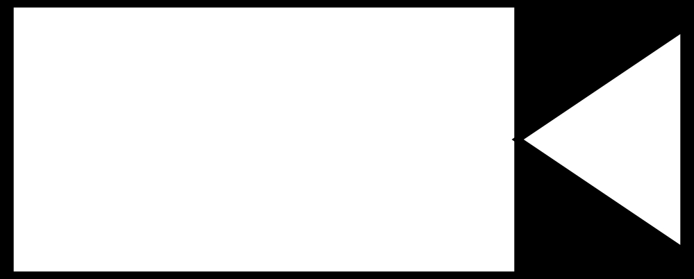 Coloriage d'une caméra vidéo sur fond simple