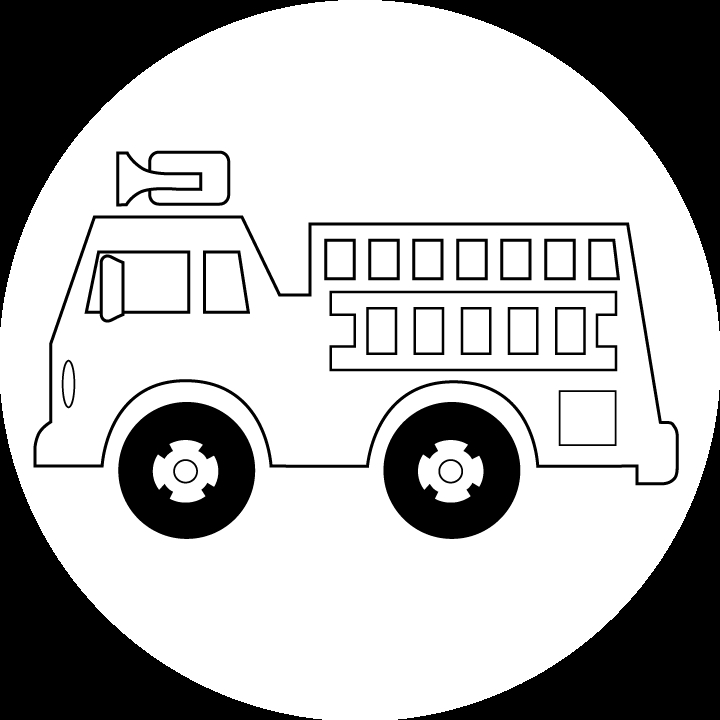 Coloriage d'un camion de pompier en action