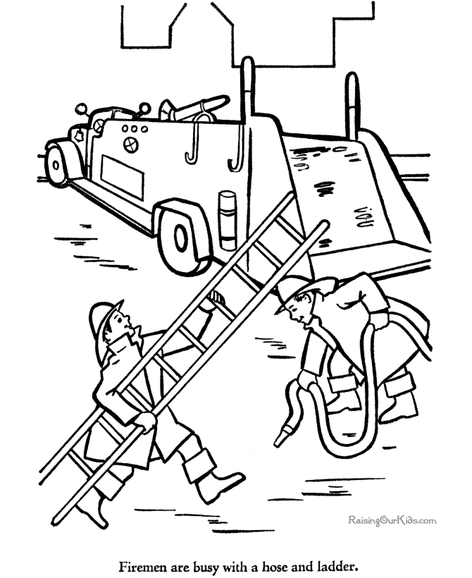 Coloriage Camion de Pompier #46322 à imprimer Coloriage Camion de Pompier #46322 à imprimer