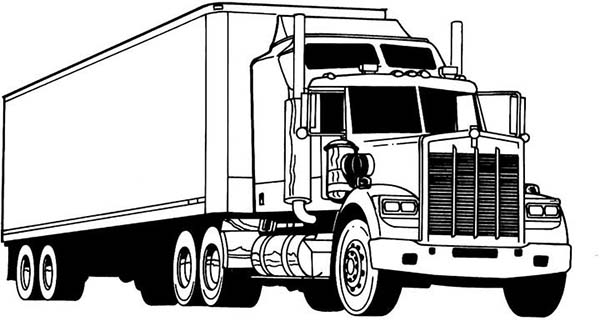 Camion de transport sur fond de paysage urbain