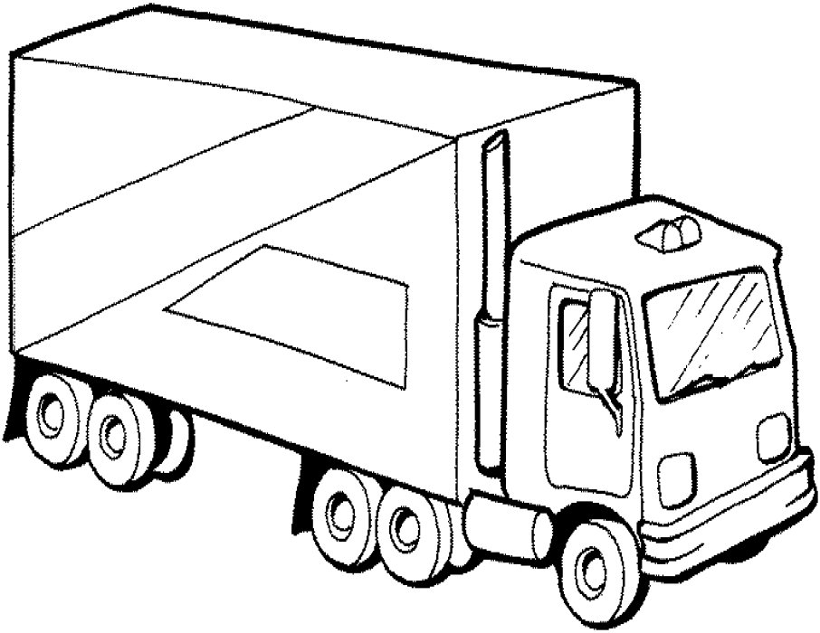 Camion de transport sur une route avec des arbres