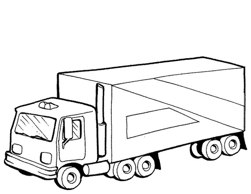 Coloriage d'un camion de pompier sur un fond urbain