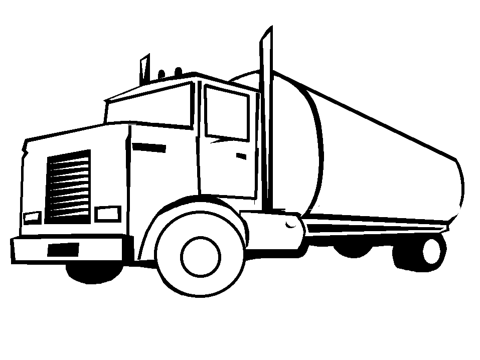 Coloriage d'un camion coloré sur un fond simple