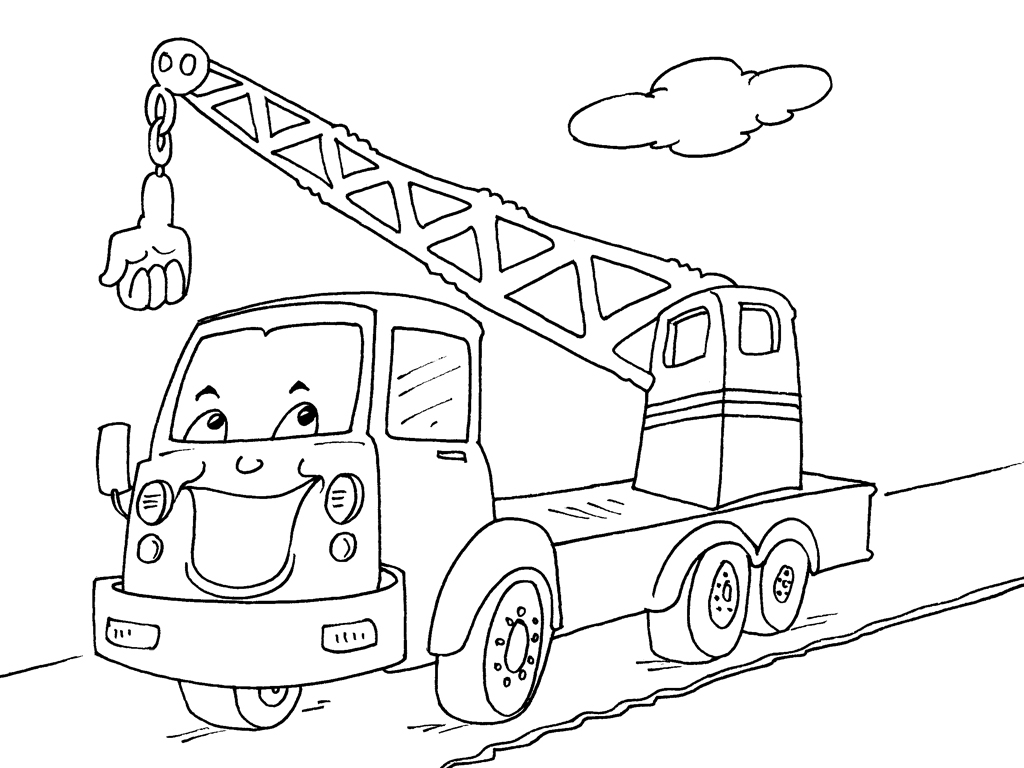 Coloriage d'un camion de transport sur une route sinueuse