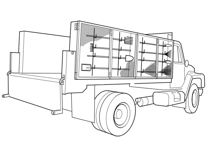 Coloriage d'un camion de pompier en mission