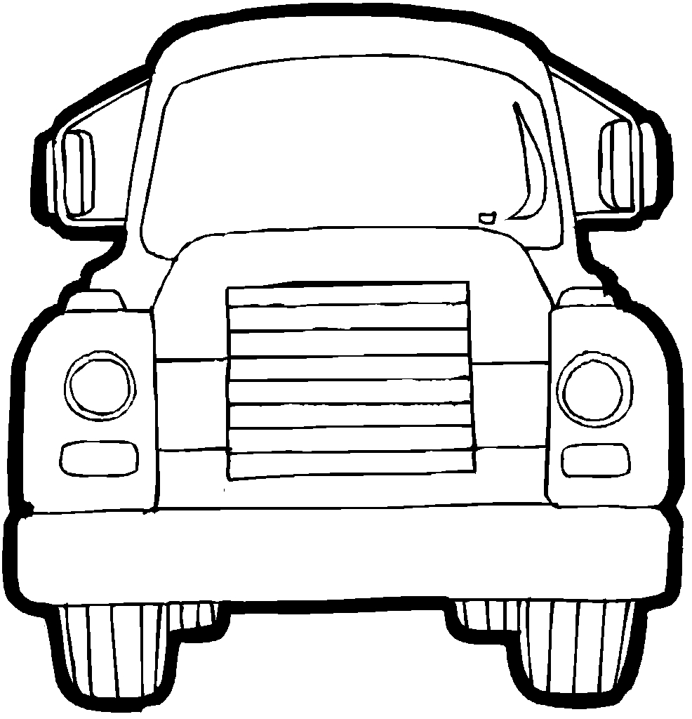 Coloriage d'un camion de pompier en pleine intervention