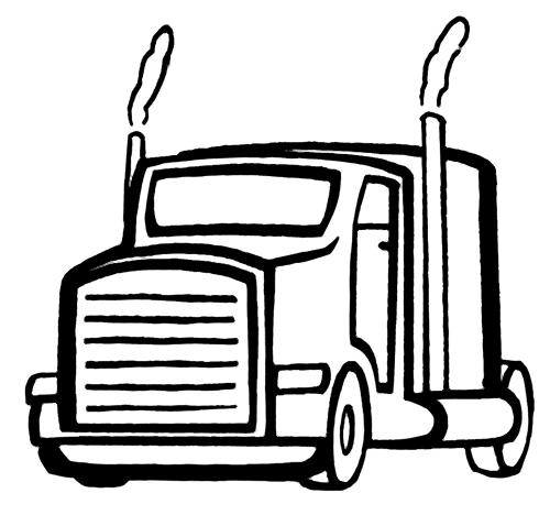 Coloriage d'un camion de pompier en action sur la route