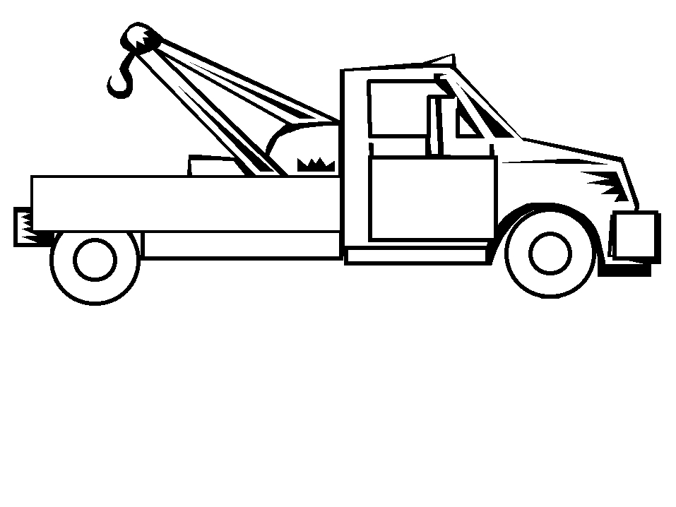 Coloriage d'un camion sur une route en pleine nature