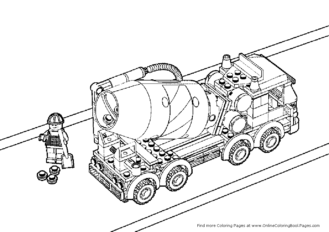 Coloriage d'un camion de livraison sur un fond de route