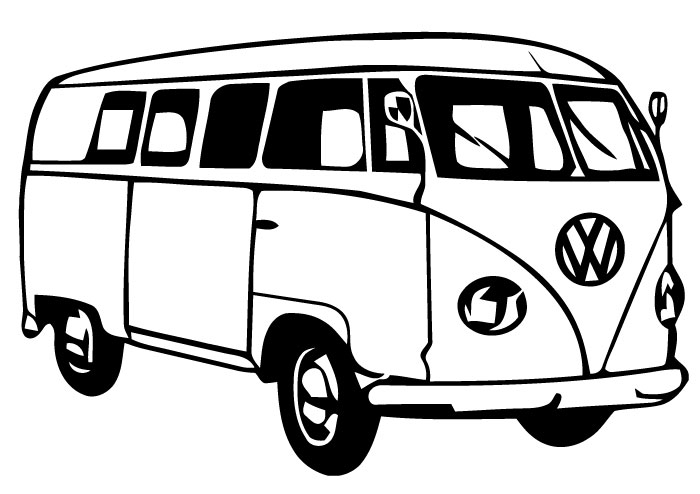 Coloriage d'une camionnette dans un paysage urbain