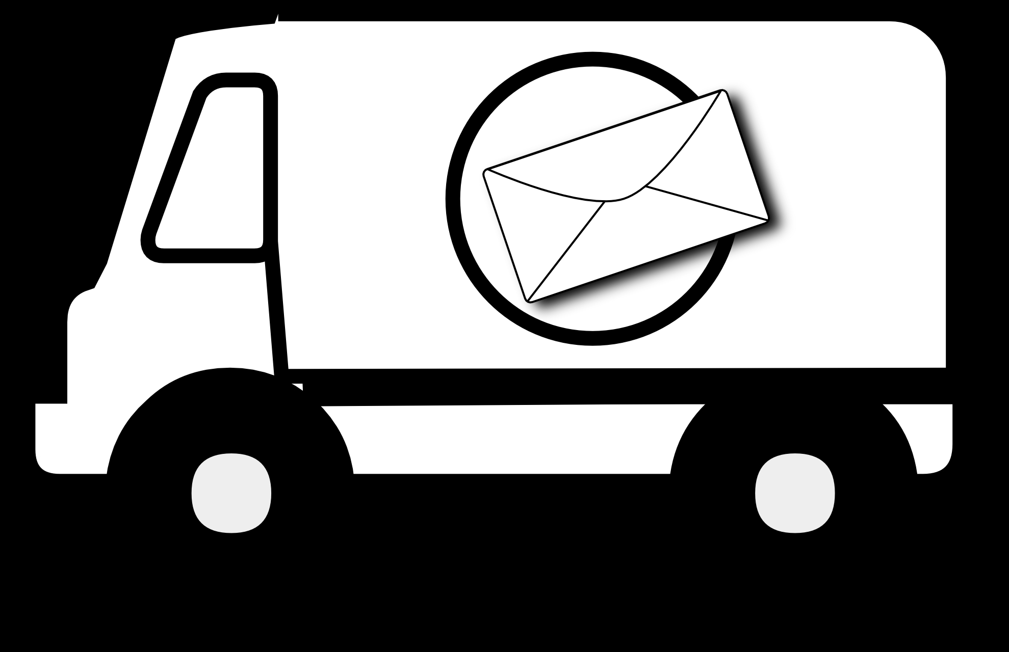 Coloriage d'une camionnette sur fond d'éléments naturels