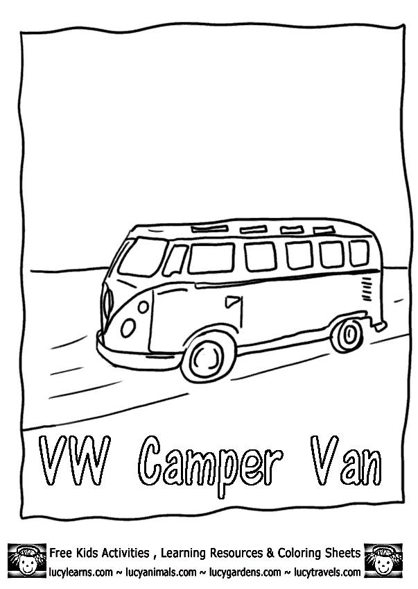 Coloriage d'une camionnette aux couleurs vives sur fond simple