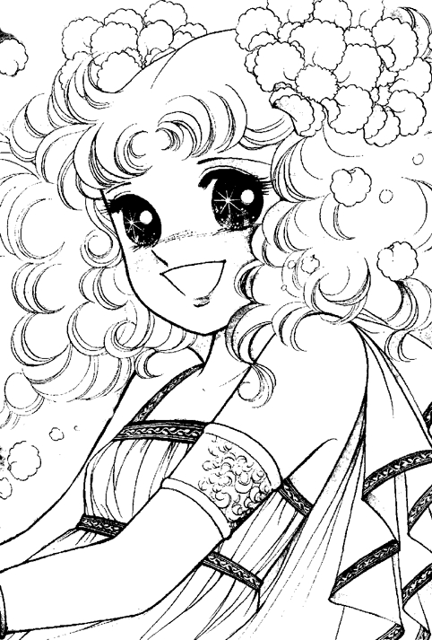 Coloriage de Candy Candy en pleine aventure