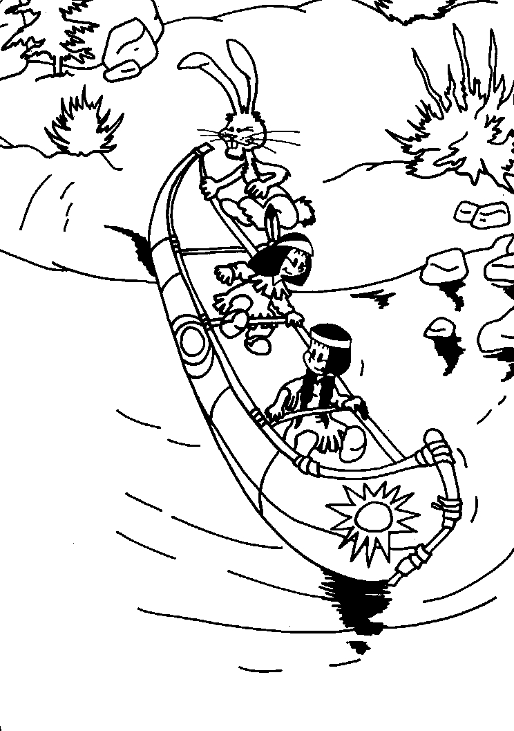 Un canot sur l'eau entouré de verdure paisible