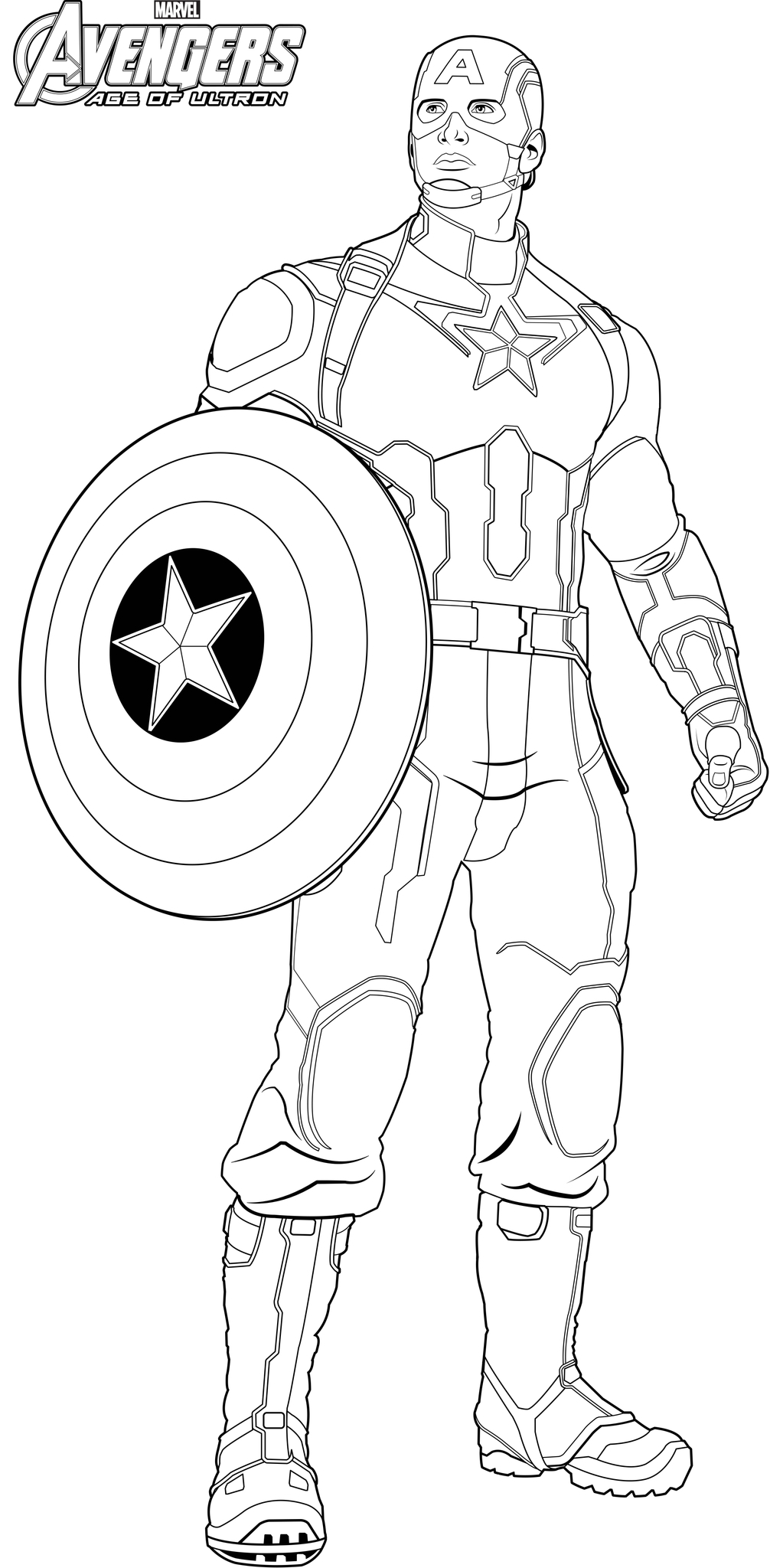 Captain America en pleine action avec son bouclier