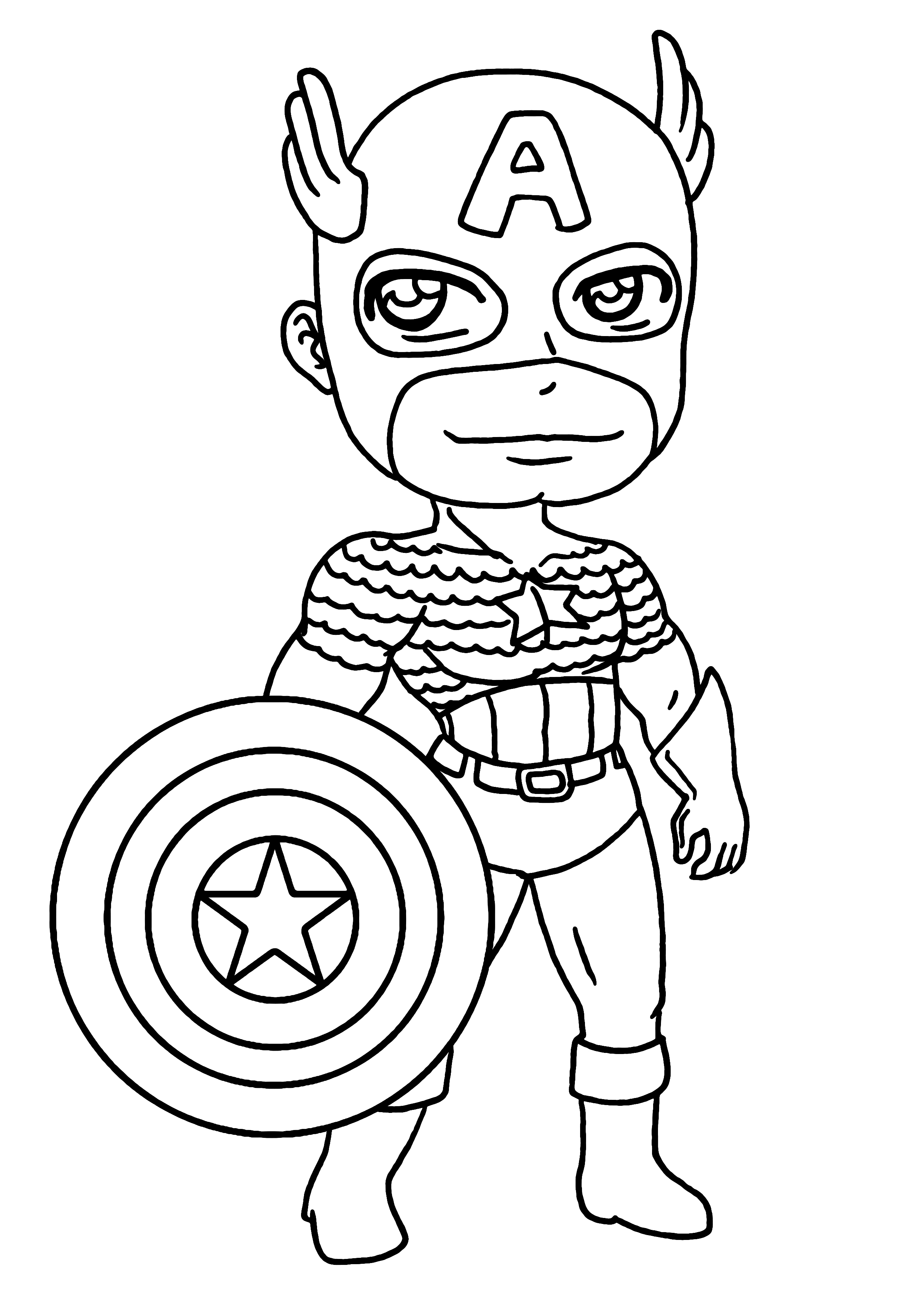 Captain America en pleine action avec son bouclier