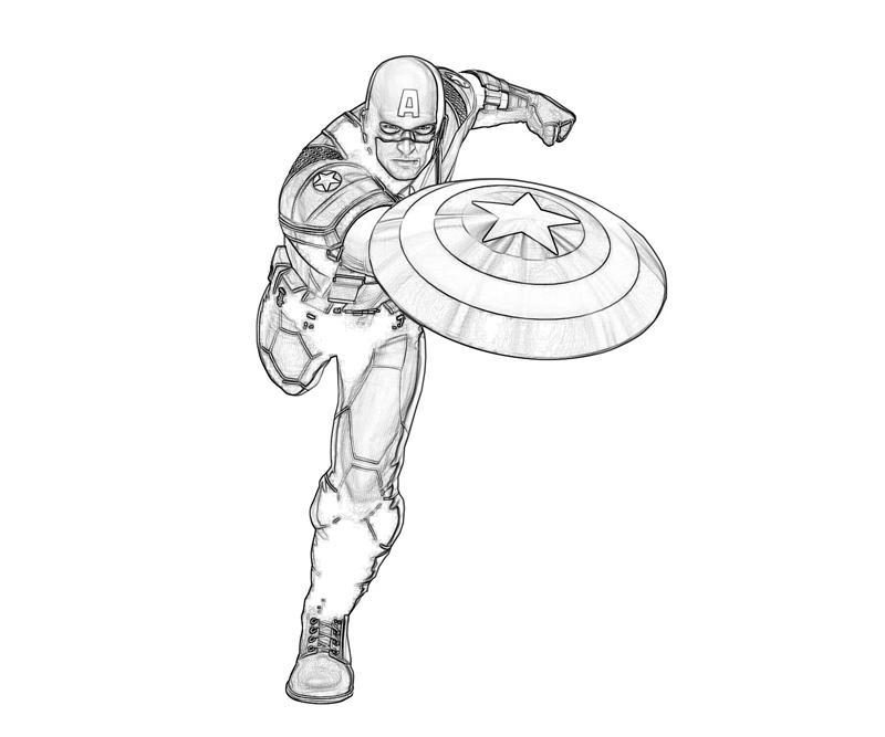 Captain America en pleine action avec son bouclier dans un décor dynamique