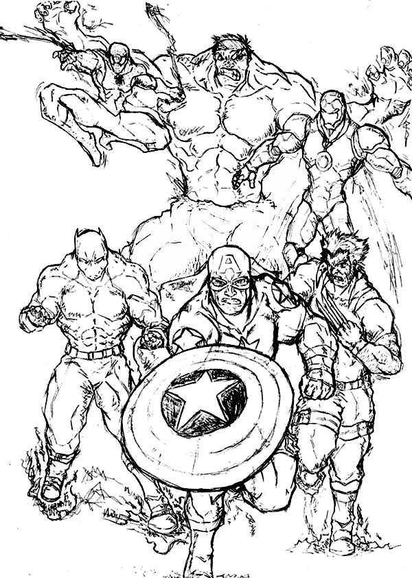 Captain America prêt pour l'action dans une scène dynamique