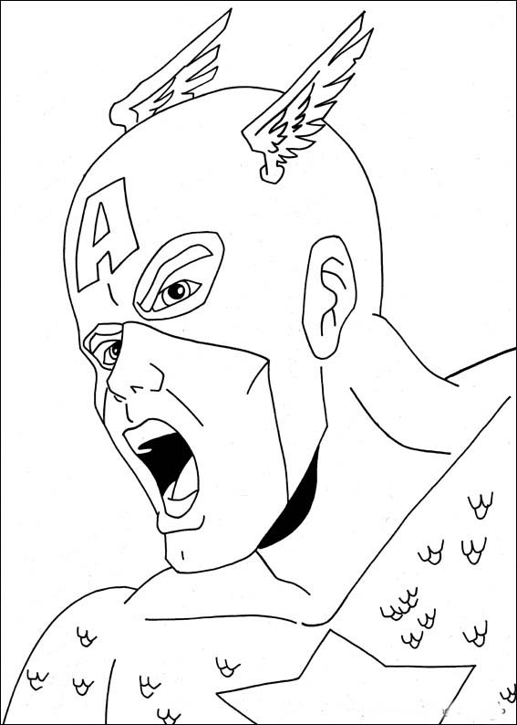 Captain America en pleine action, prêt à défendre le monde