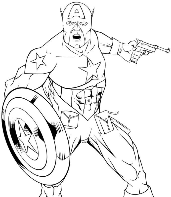 Captain America prêt au combat sur un fond dynamique
