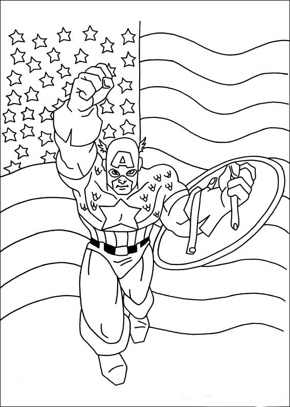 Captain America prêt au combat dans un décor dynamique