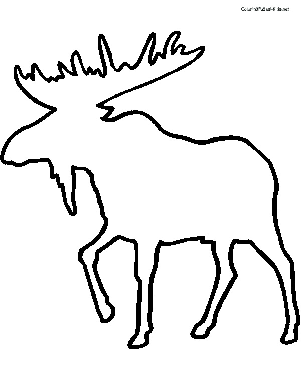 Coloriage d'un caribou dans un paysage forestier