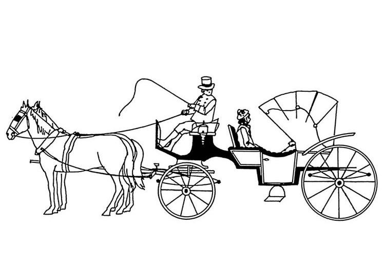 Un carrosse majestueux tiré par des chevaux dans un paysage ouvert