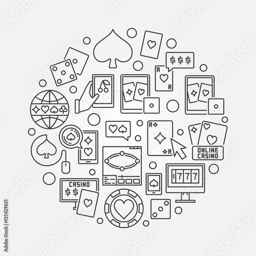 Coloriage d'une scène de casino avec cartes et jetons