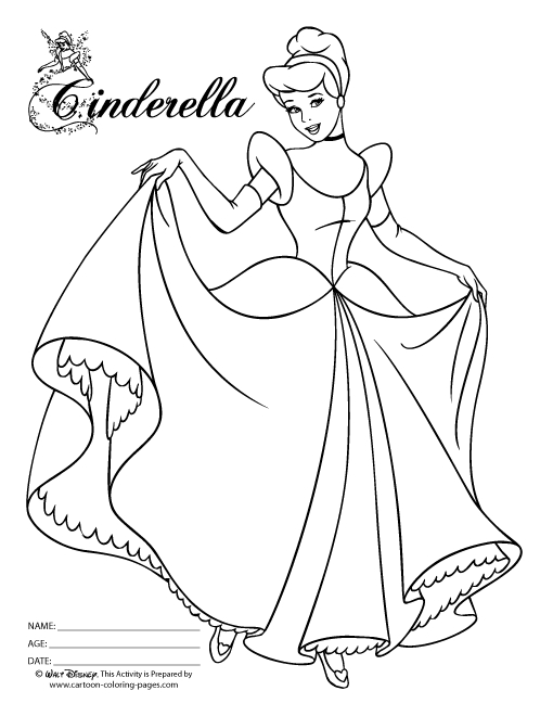 Cendrillon dans sa robe de bal au milieu du château
