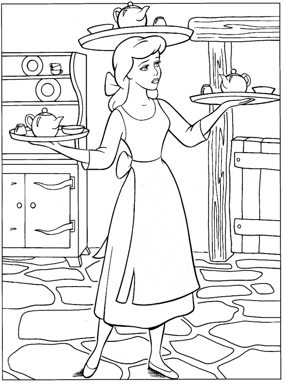 Cendrillon dans sa robe de bal au milieu des fleurs