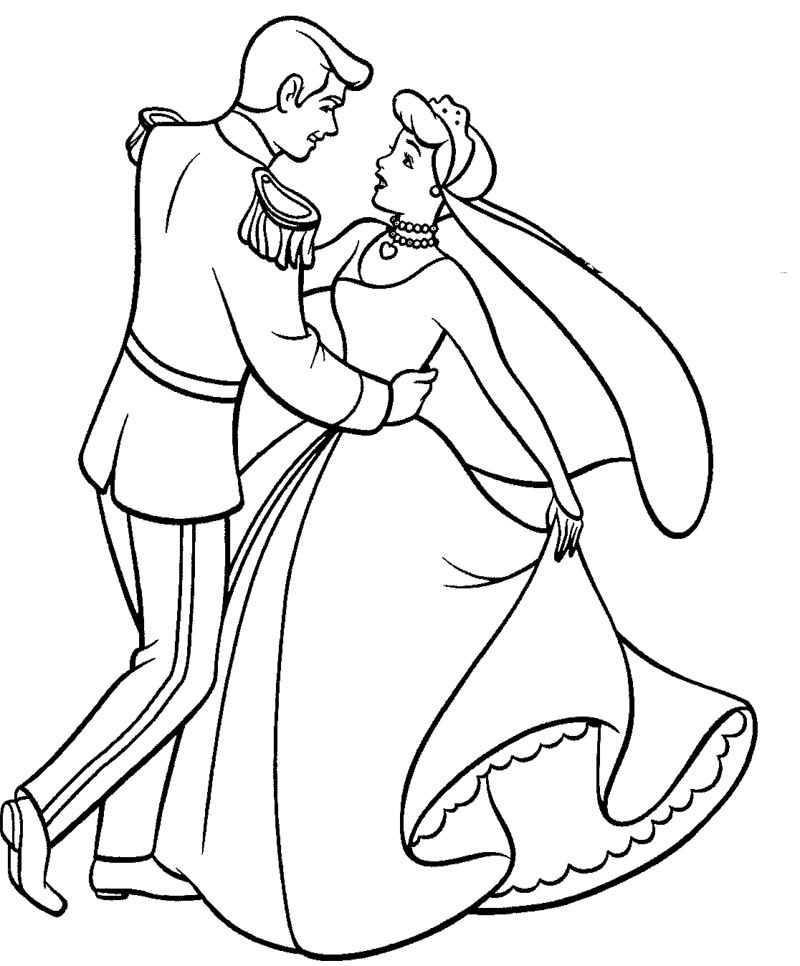 Cendrillon en train de danser au bal sous un ciel étoilé