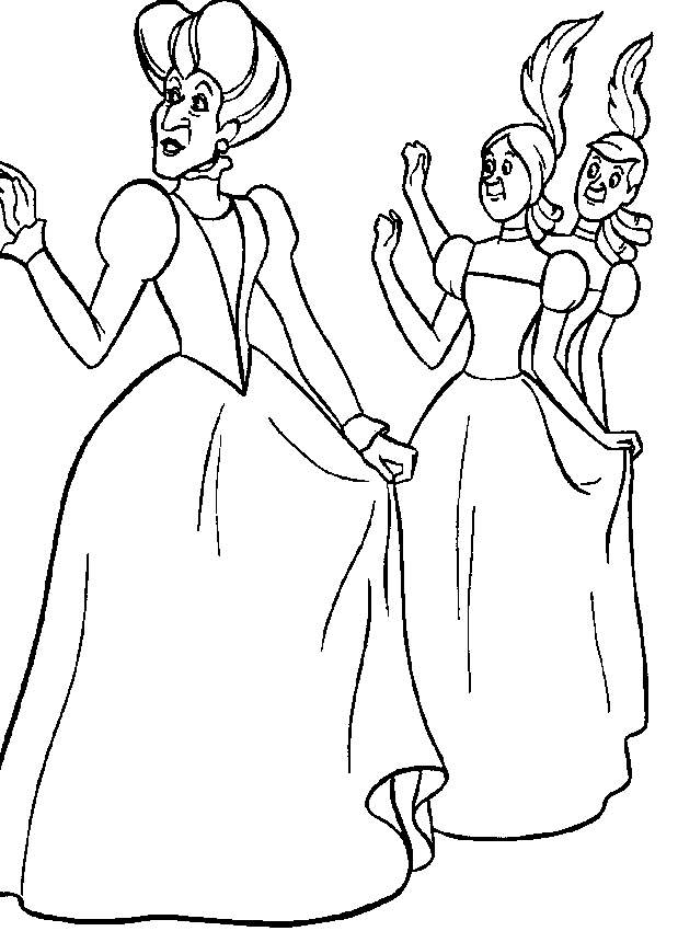 Cendrillon dans sa robe de bal, entourée de son univers féerique