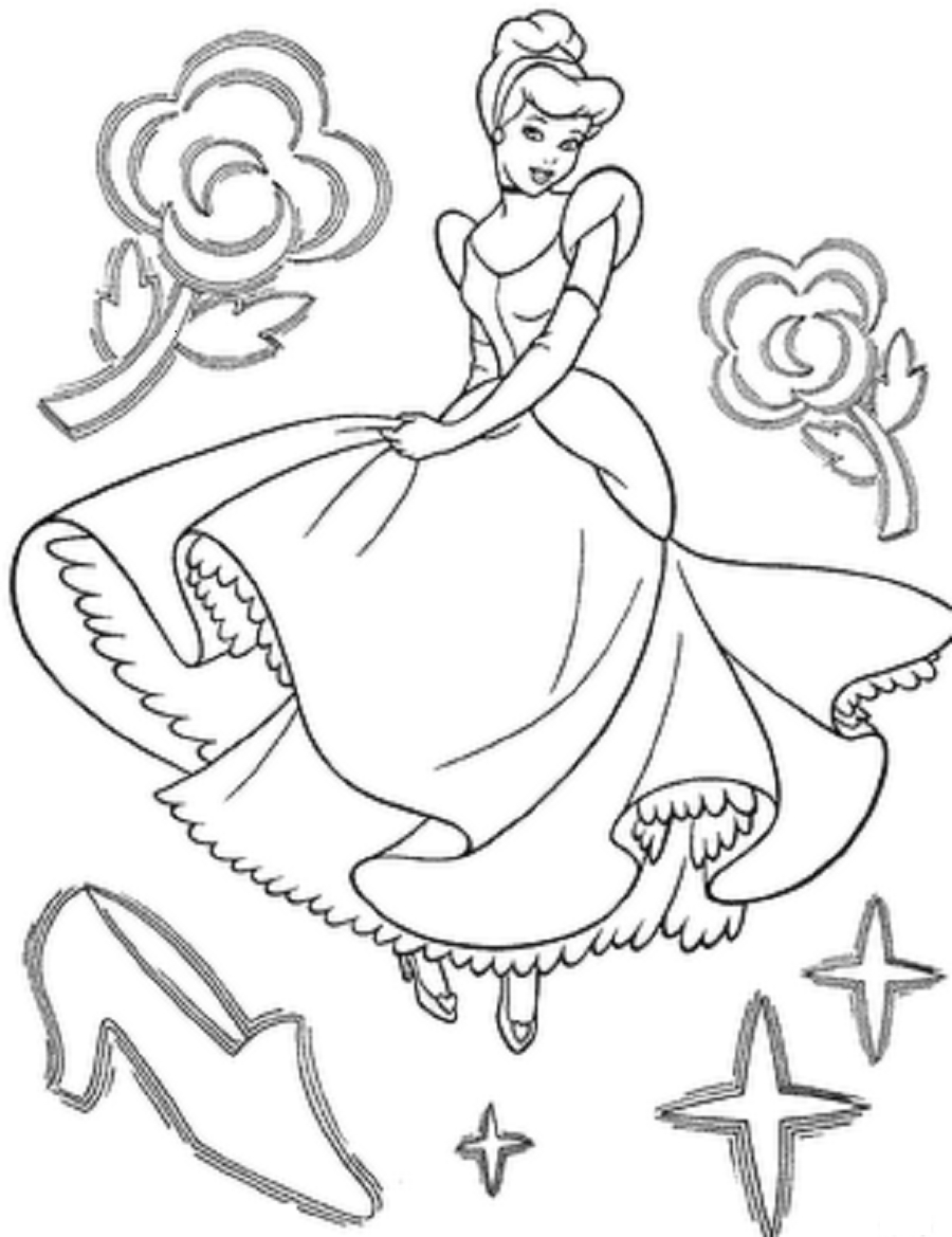 Cendrillon en train de danser au bal sous un ciel étoilé