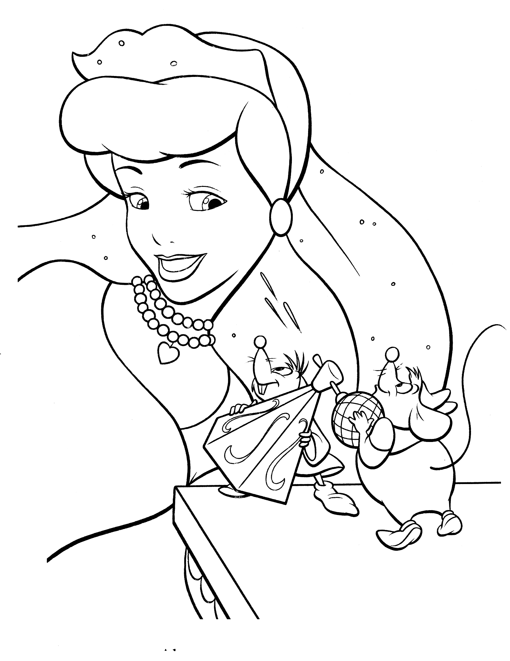 Cendrillon en train de danser dans sa belle robe au bal