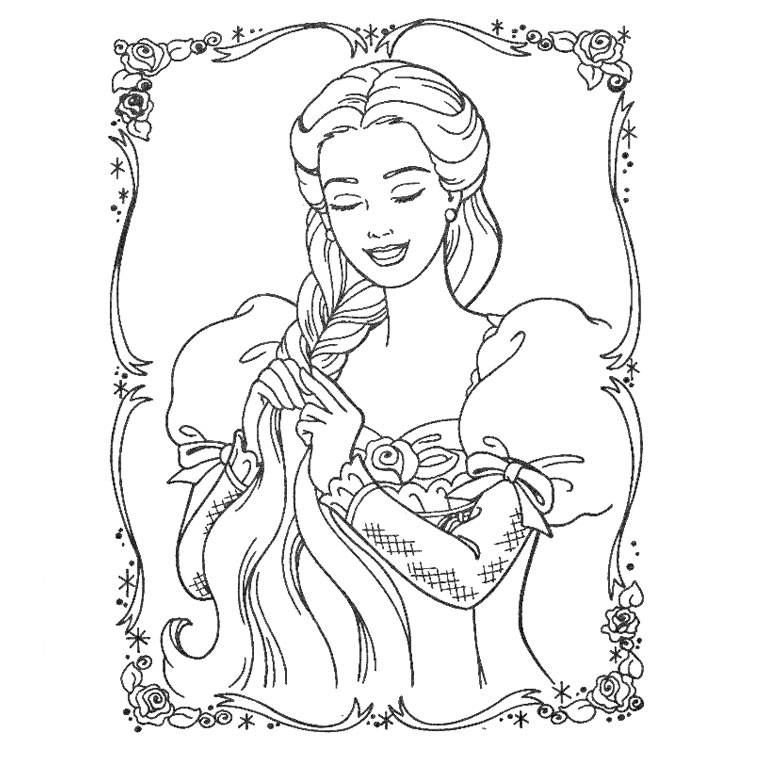 Coloriage de Cendrillon dans sa robe de bal au milieu du château