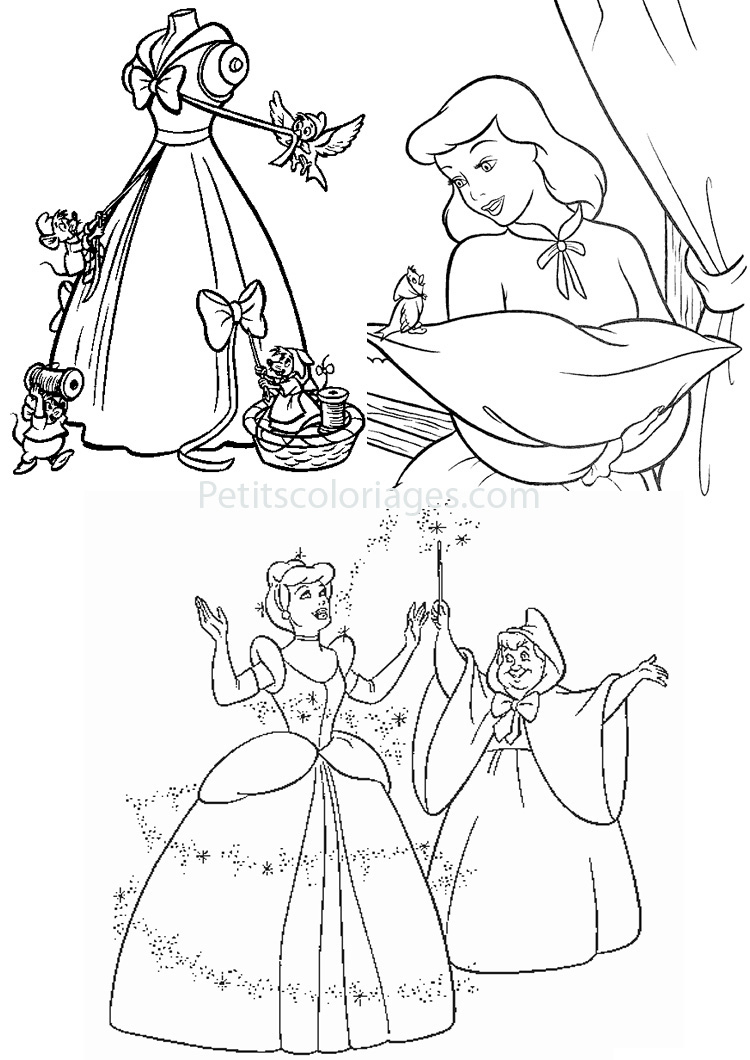 Cendrillon se prépare pour le bal dans son jardin