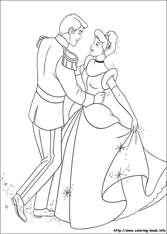 Cendrillon en train de danser au bal avec sa robe éblouissante
