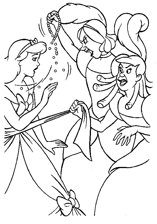 Cendrillon dans sa robe de bal avec un décor de château en arrière-plan