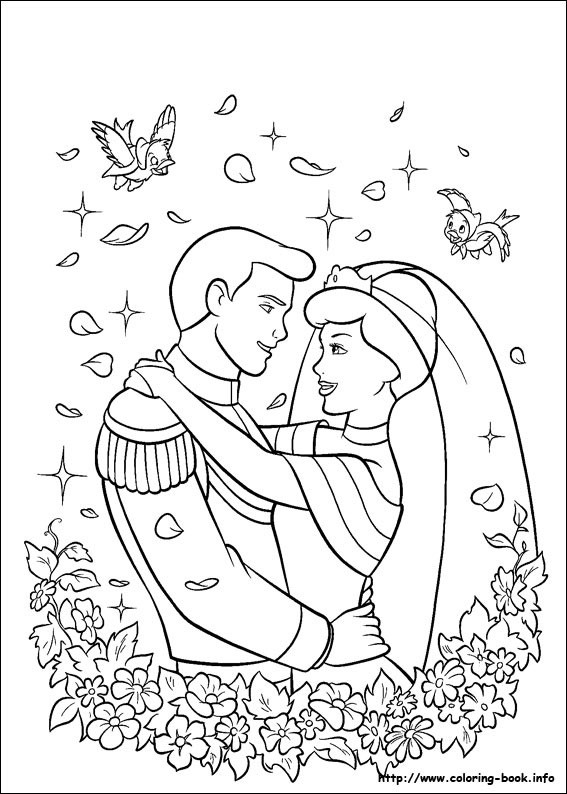 Cendrillon dans sa robe de bal au milieu d'une scène de fête