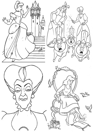 Cendrillon en pleine préparation pour le bal dans un décor enchanteur Cendrillon en pleine préparation pour le bal dans un décor enchanteur