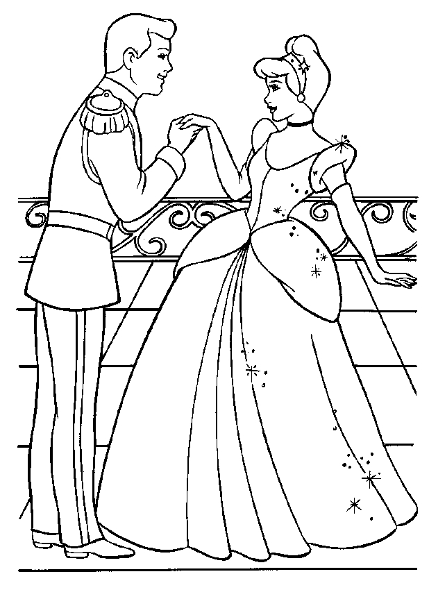 Cendrillon dans sa robe de bal au milieu du château