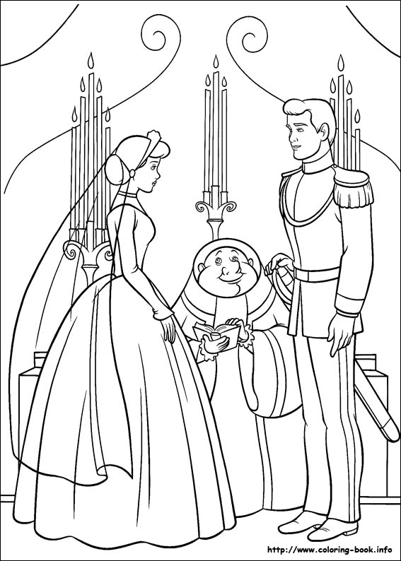Cendrillon dans sa robe de bal au milieu du château