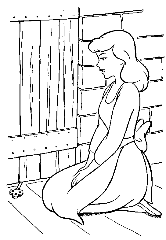 Cendrillon dans sa robe de bal au château