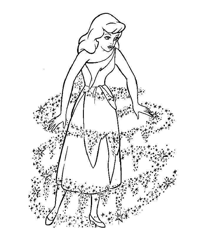 Cendrillon en train de danser au bal dans sa magnifique robe
