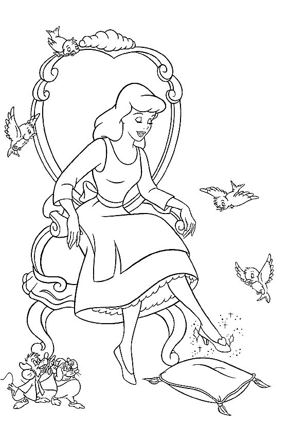 Cendrillon en train de danser dans sa belle robe au bal