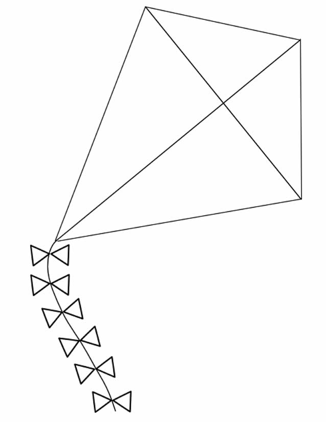 Coloriage d'un cerf-volant s'élevant dans le ciel